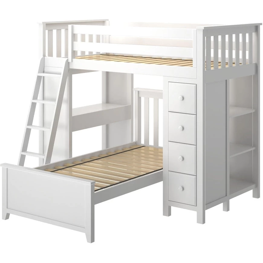 Jackpot Deluxe Kensington Loft Bed Storage Study + Twin Bed - Image 2