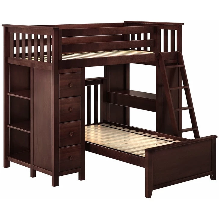 Jackpot Deluxe Kensington Loft Bed Storage Study + Twin Bed - Image 6