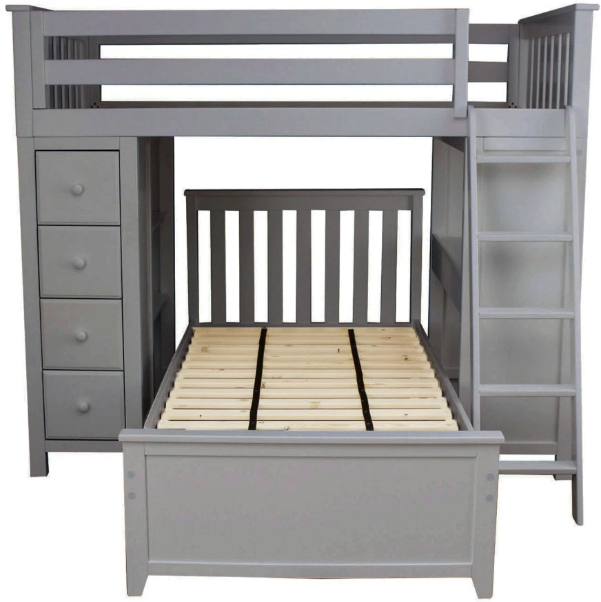 Jackpot Deluxe Kensington Loft Bed Storage Study + Twin Bed - Image 3