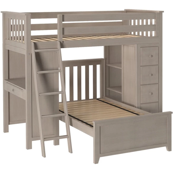 Jackpot Deluxe Kensington Loft Bed Storage Study + Twin Bed - Image 9