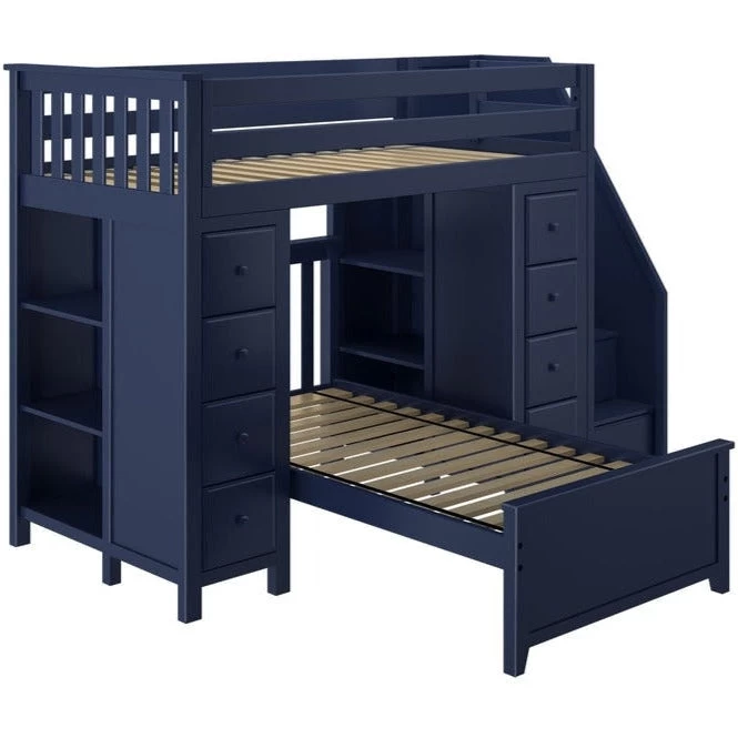 Jackpot Deluxe Chester Staircase Loft Bed Desk + Dresser + Twin Bed - Image 6