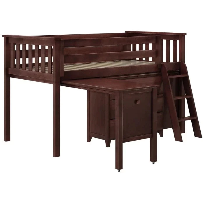 Jackpot Deluxe Windsor Twin-Size Storage Loft Bed With Two Dressers + Desk - Image 5