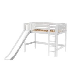 Maxtrix Twin Mid Loft Bed With Slide