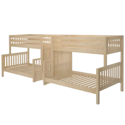 Maxtrix Twin Over Full Quadruple Bunk Bed With Stairs