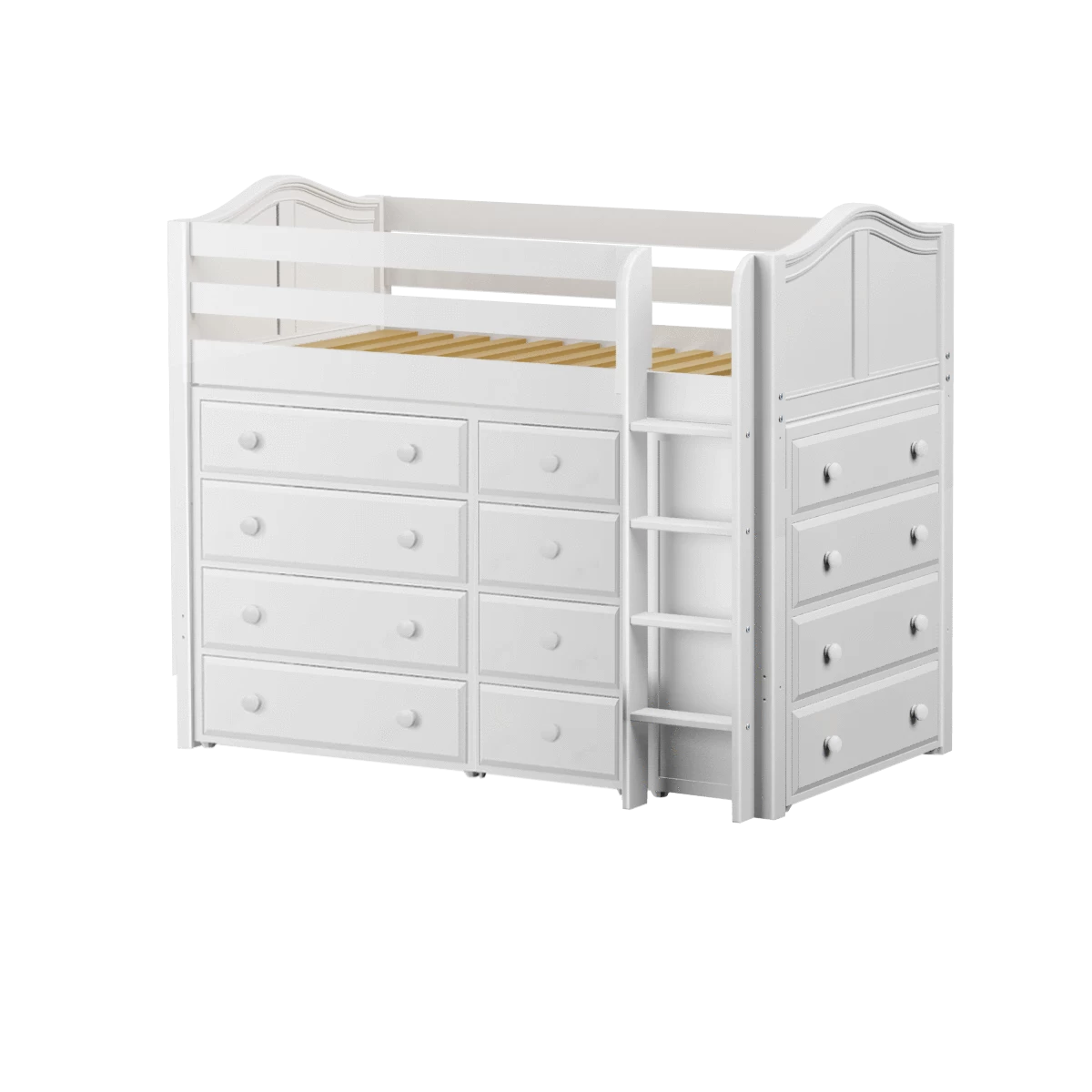 Maxtrix Twin Mid Loft Bed With Ladder + Storage - Closeout! - Image 8