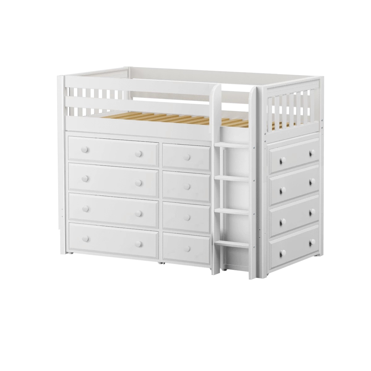 Maxtrix Twin Mid Loft Bed With Ladder + Storage - Closeout! - Image 10