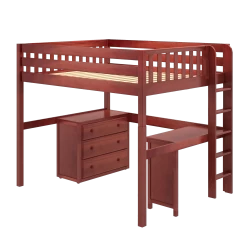 Maxtrix Full XL High Loft Bed With Desk + Storage