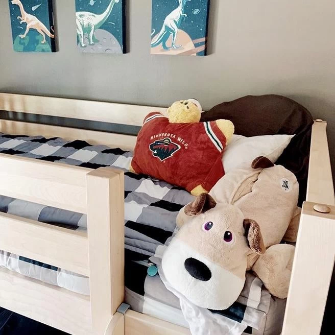 Maxtrix Twin Over Full Medium Bunk Bed + Slide - Image 6