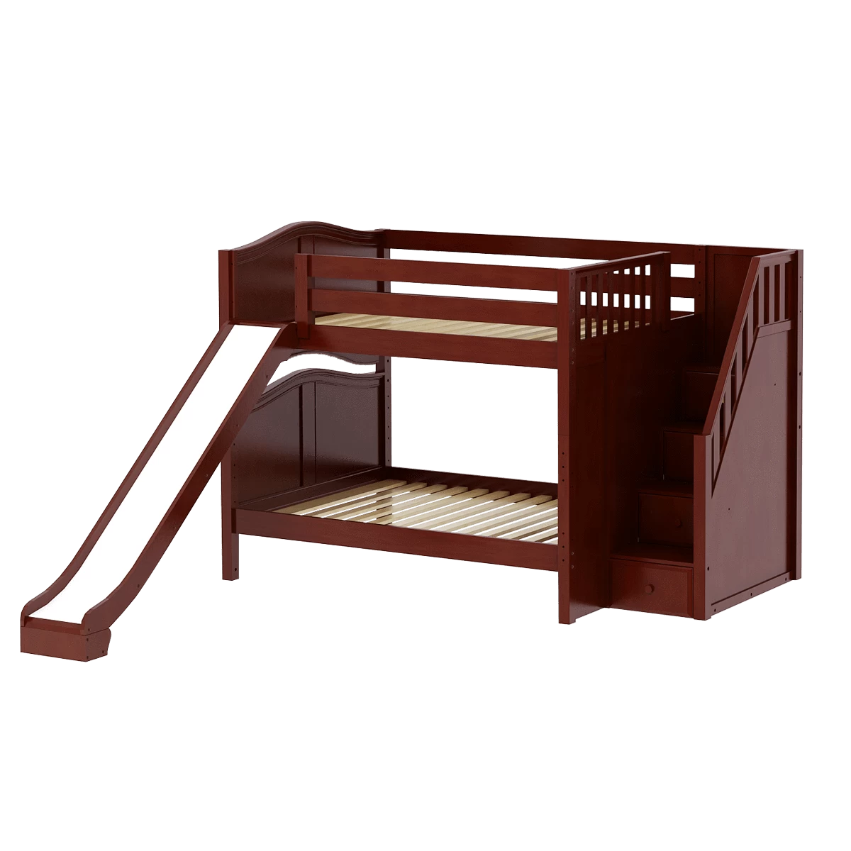 Maxtrix Full Medium Bunk Bed With Stairs + Slide - Image 2
