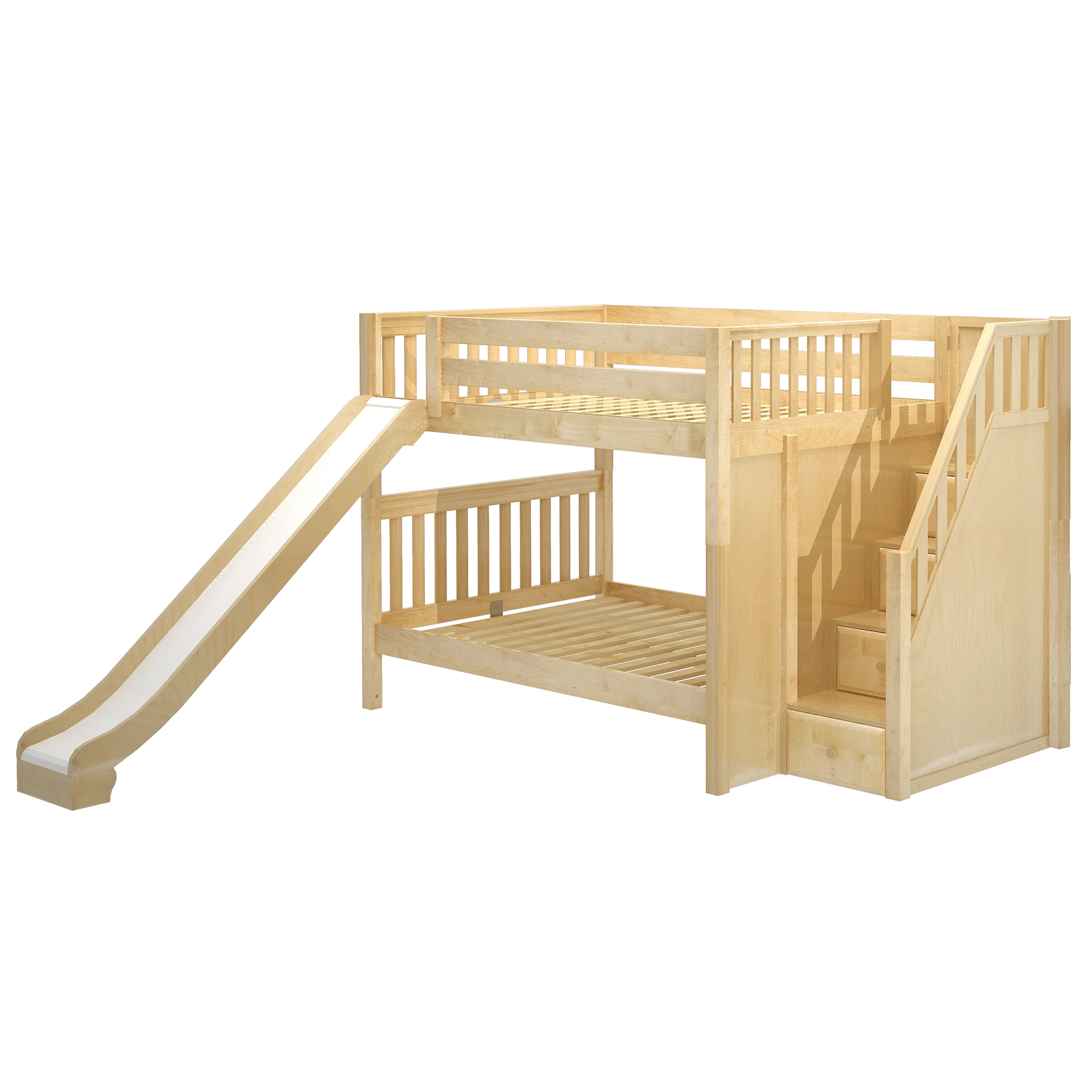 Maxtrix Full Medium Bunk Bed With Stairs + Slide - Image 9