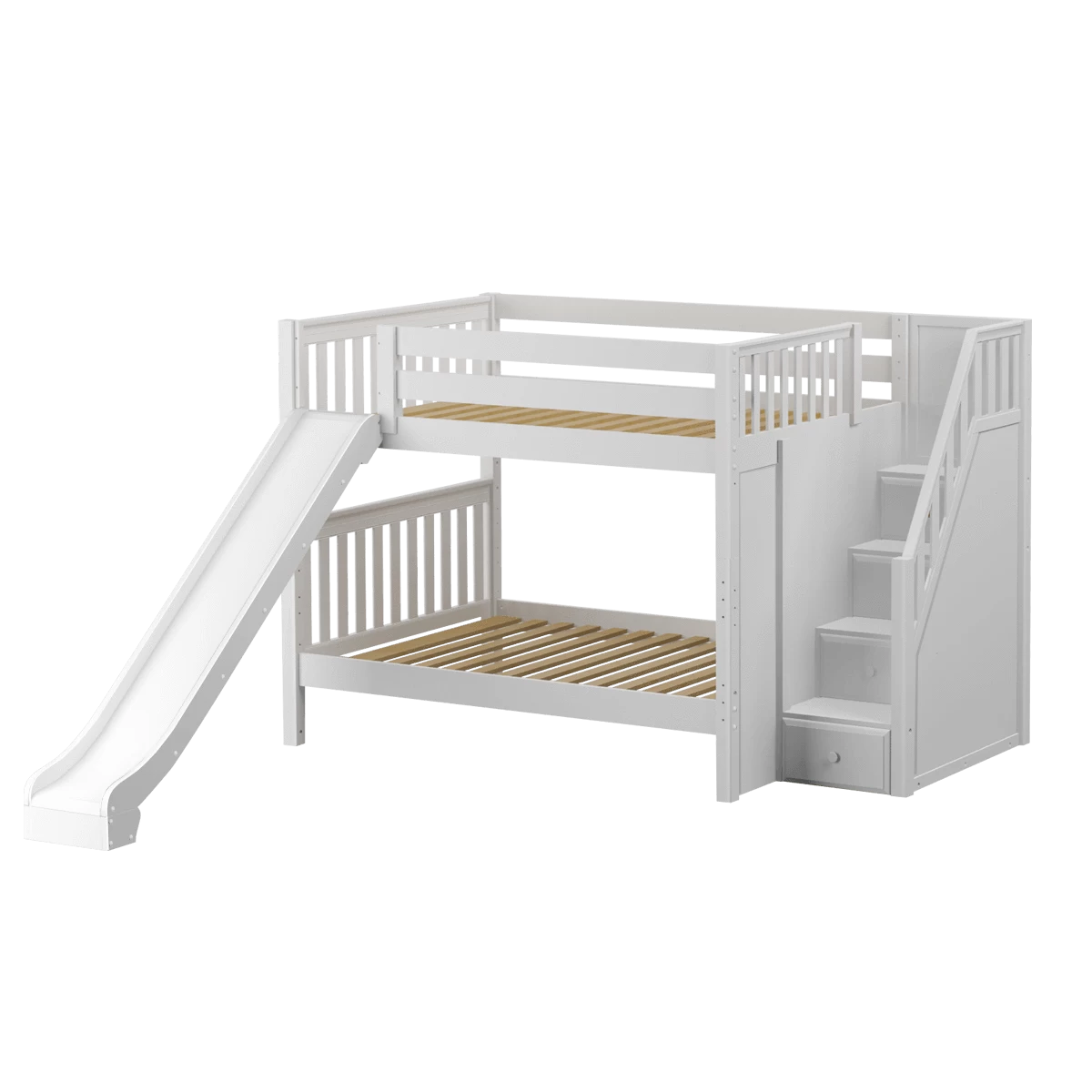 Maxtrix Full Medium Bunk Bed With Stairs + Slide - Image 7