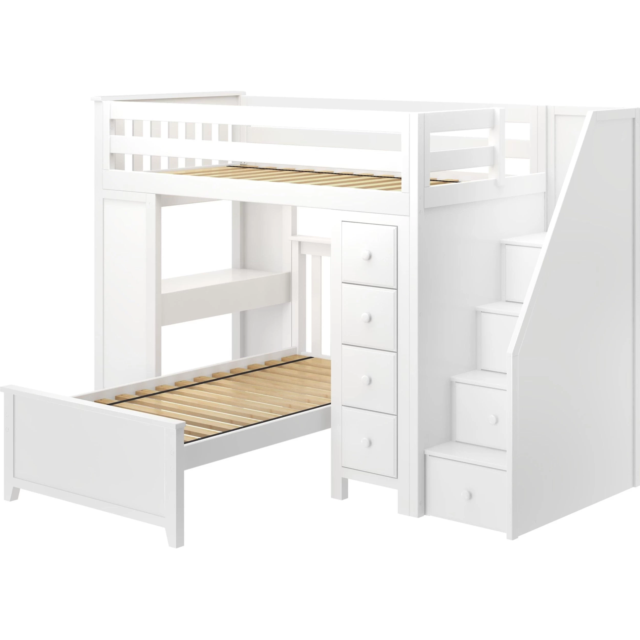 Jackpot Deluxe Chester Staircase Loft Bed Desk + Dresser + Twin Bed - Image 2