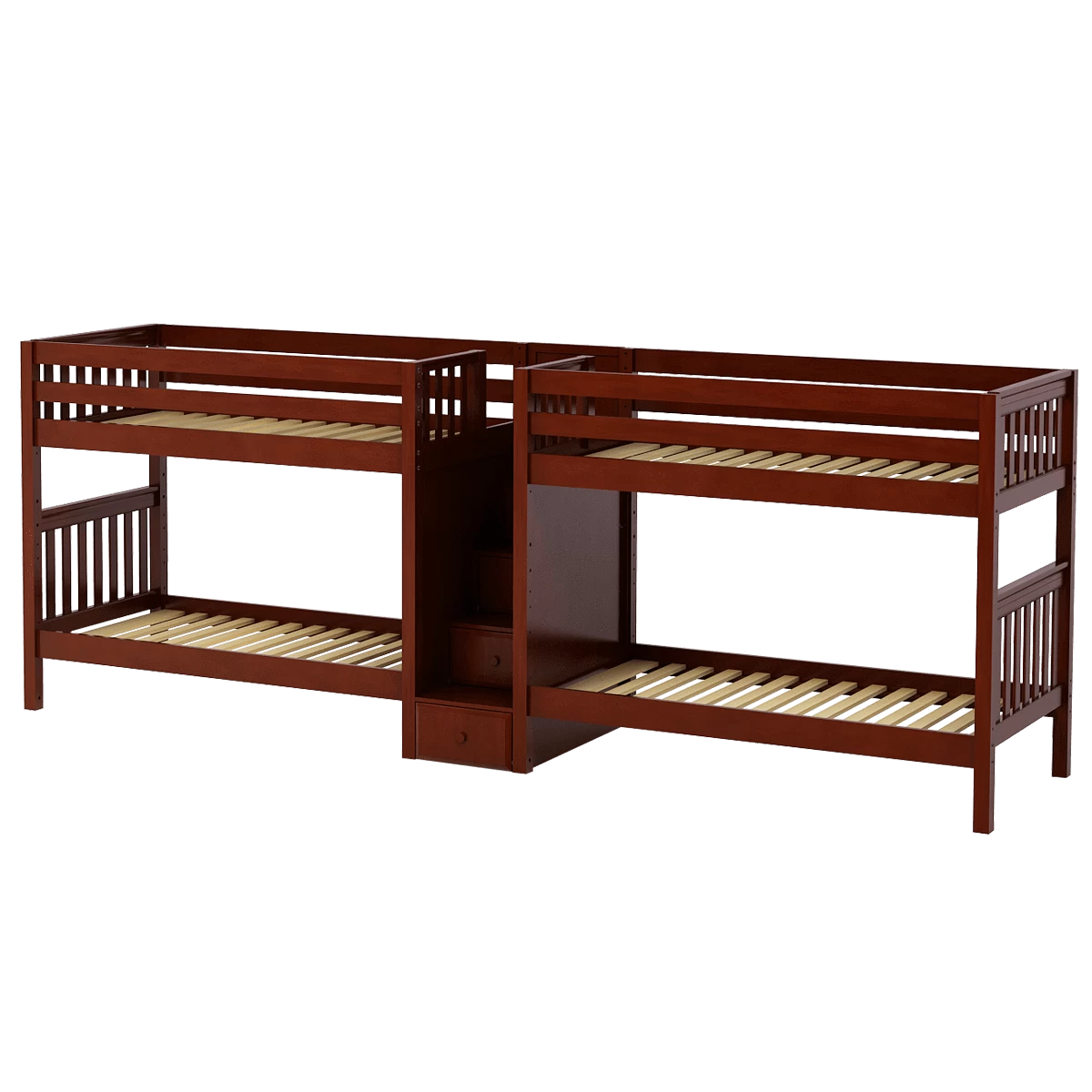 Maxtrix Twin Medium Quadruple Bunk Bed With Stairs - Image 6