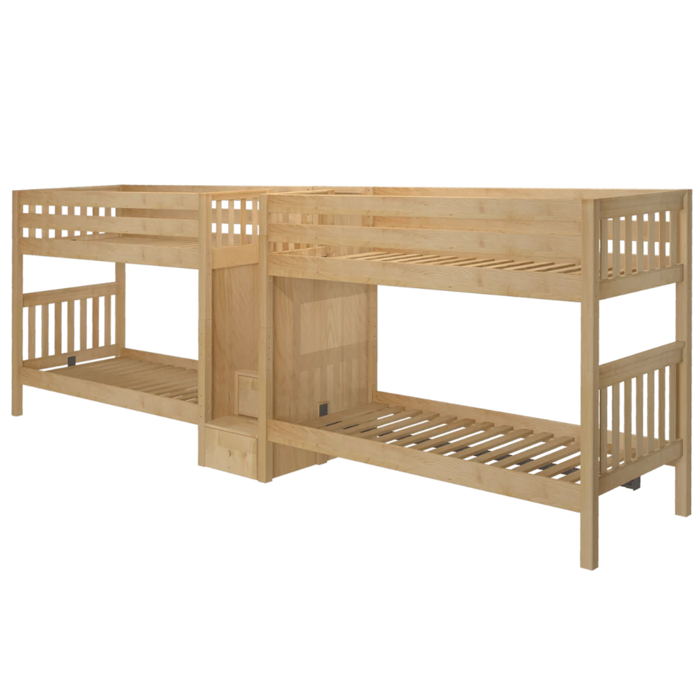Maxtrix Twin XL Quadruple Bunk Bed With Stairs - Image 4
