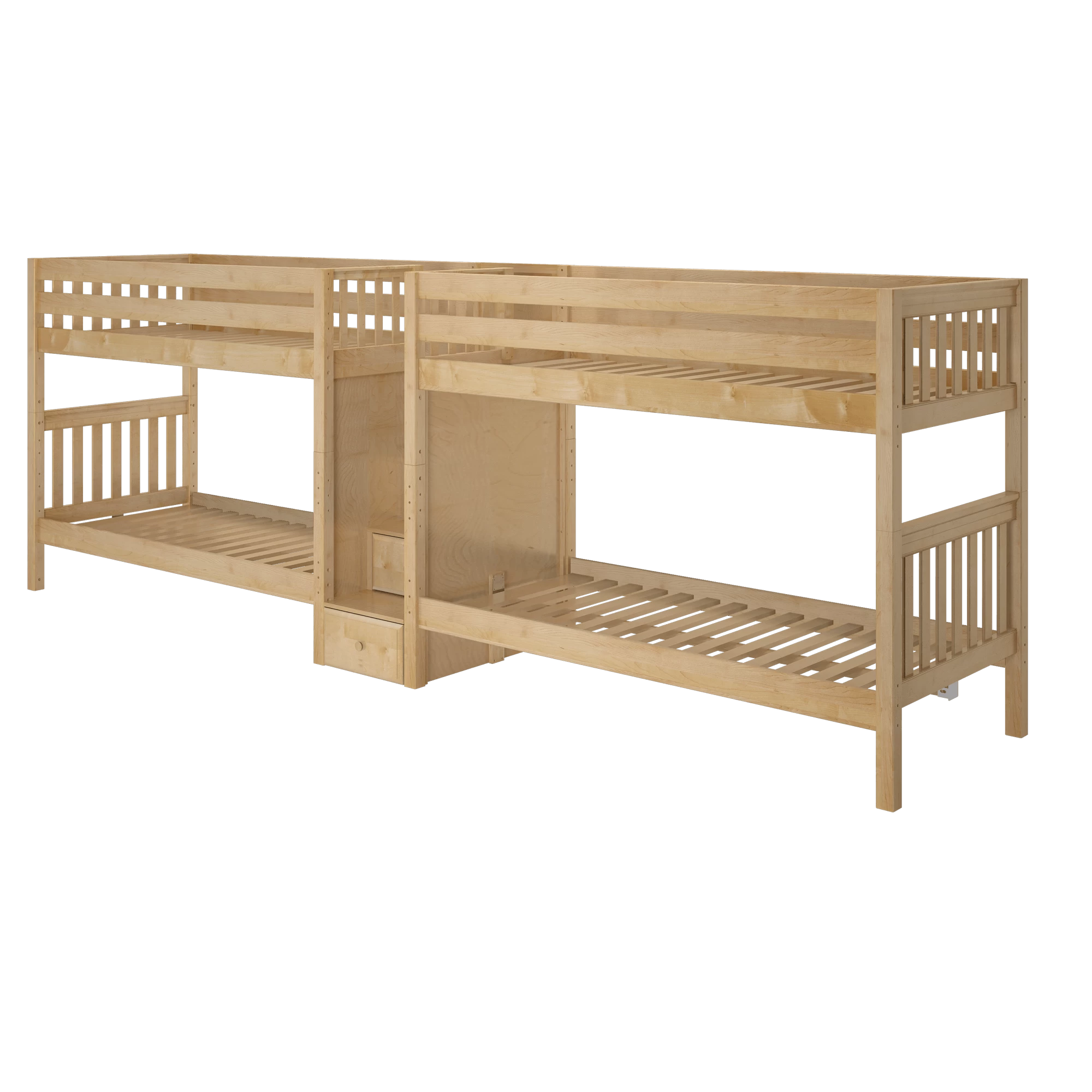 Maxtrix Twin XL Quadruple Bunk Bed With Stairs - Image 6