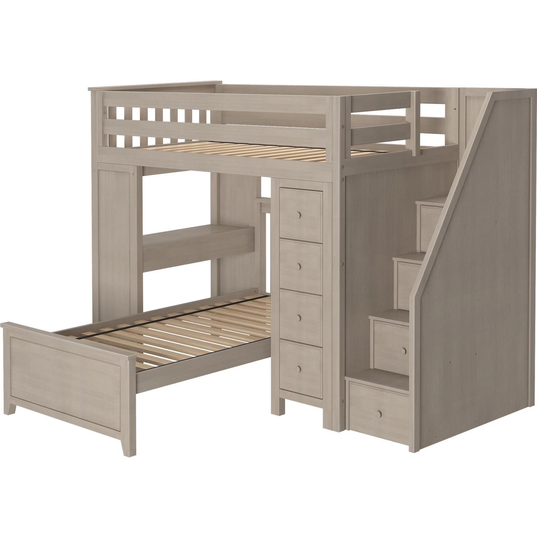 Jackpot Deluxe Chester Staircase Loft Bed Desk + Dresser + Twin Bed - Image 5