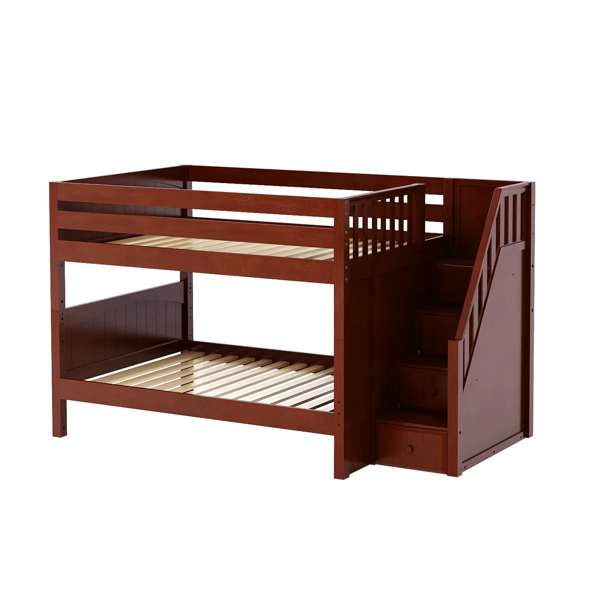 Maxtrix Full Low Bunk Bed With Stairs - Image 7