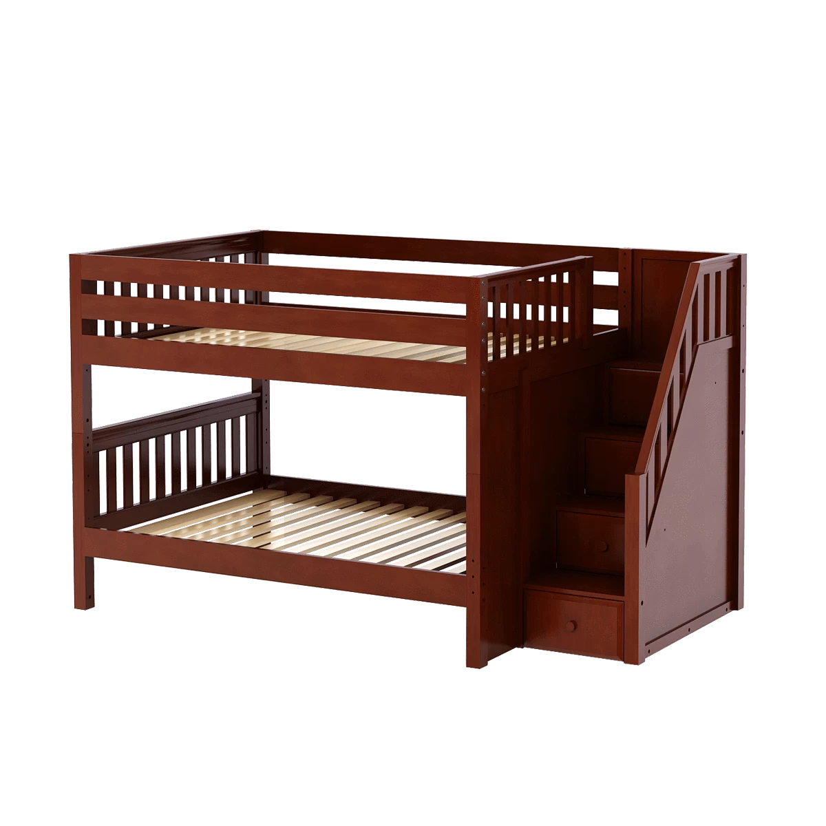 Maxtrix Full Low Bunk Bed With Stairs - Image 4
