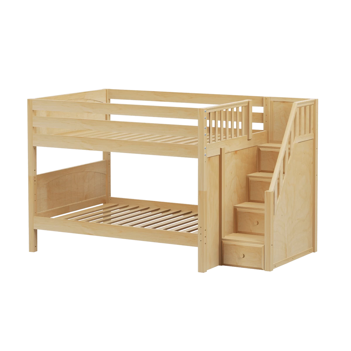 Maxtrix Full Low Bunk Bed With Stairs - Image 2