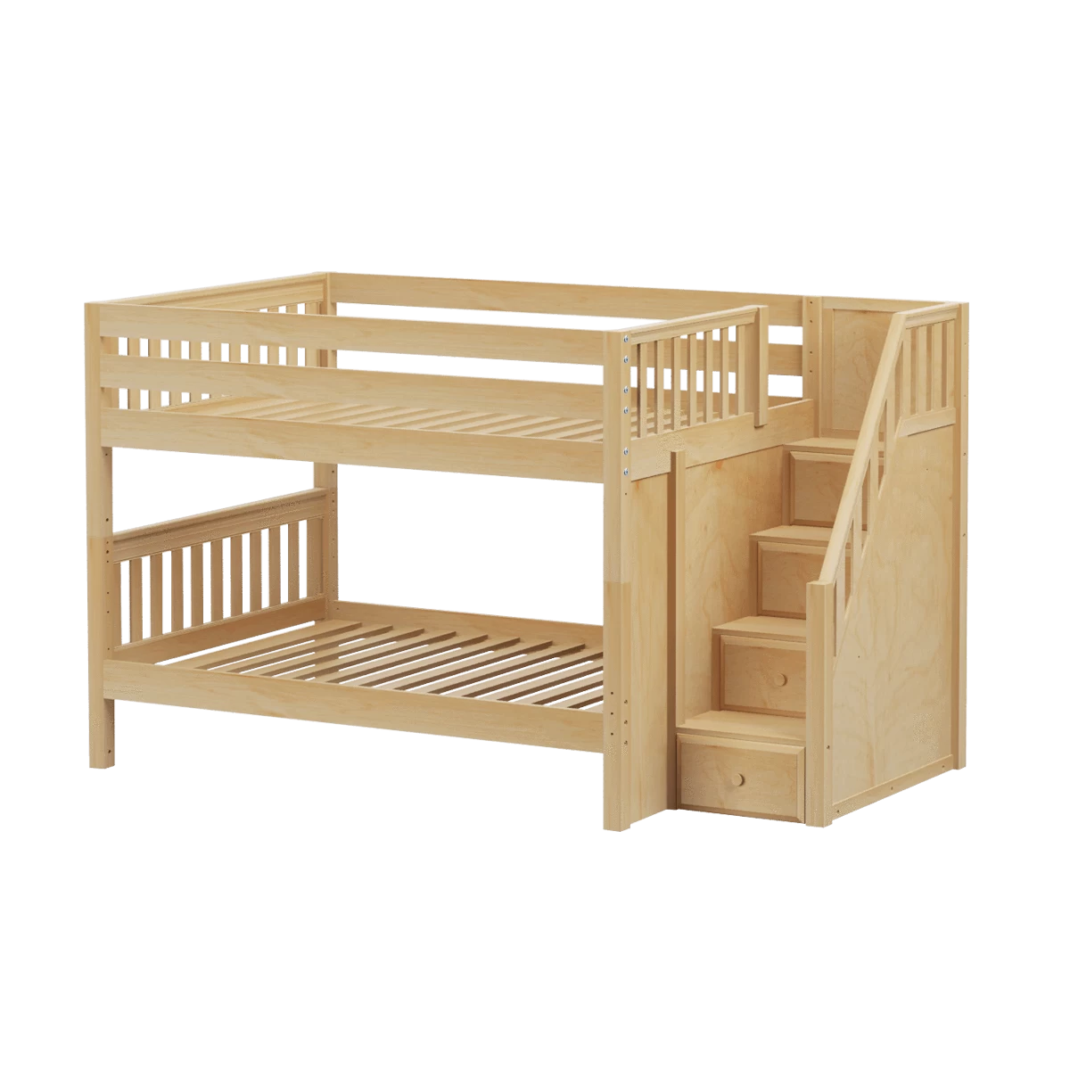 Maxtrix Full Low Bunk Bed With Stairs - Image 3