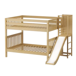 Maxtrix Full Medium Bunk Bed With Slide Platform