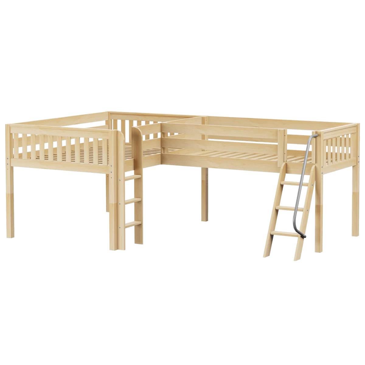 Maxtrix Twin Full Low Corner Loft Bed - Image 3