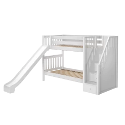 Maxtrix Twin Medium Bunk Bed With Stairs + Slide