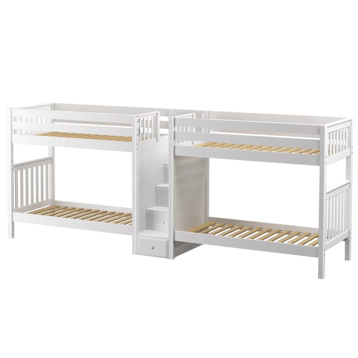 Maxtrix Twin XL Quadruple Bunk Bed With Stairs - Image 9
