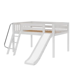 Maxtrix Full Low Loft Bed With Slide