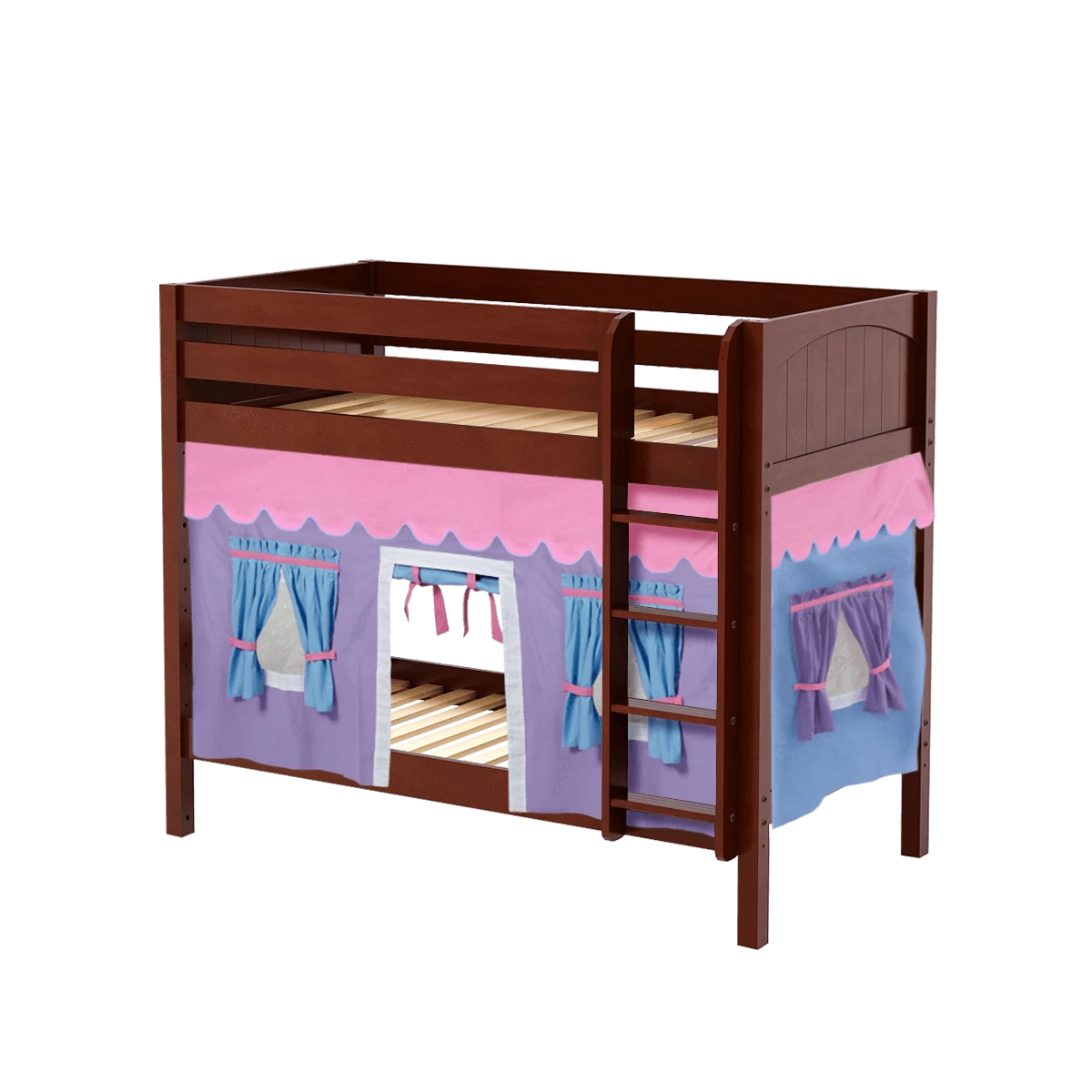 Maxtrix Twin Medium Bunk Bed With Straight Ladder + Curtain - Image 15