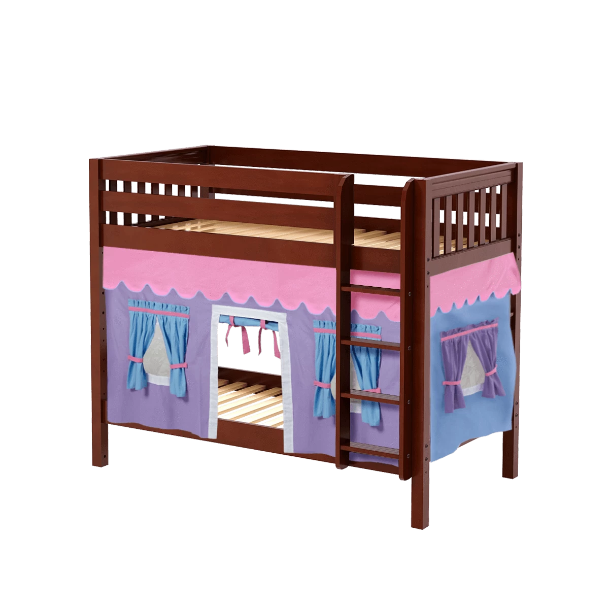 Maxtrix Twin Medium Bunk Bed With Straight Ladder + Curtain - Image 16