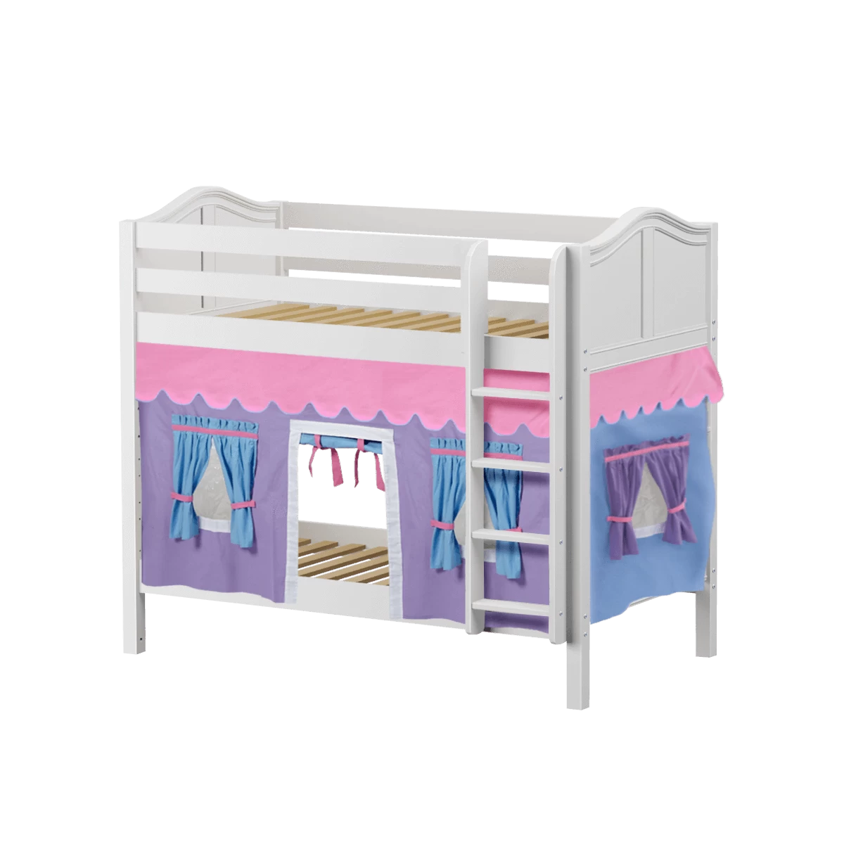 Maxtrix Twin Medium Bunk Bed With Straight Ladder + Curtain - Image 17