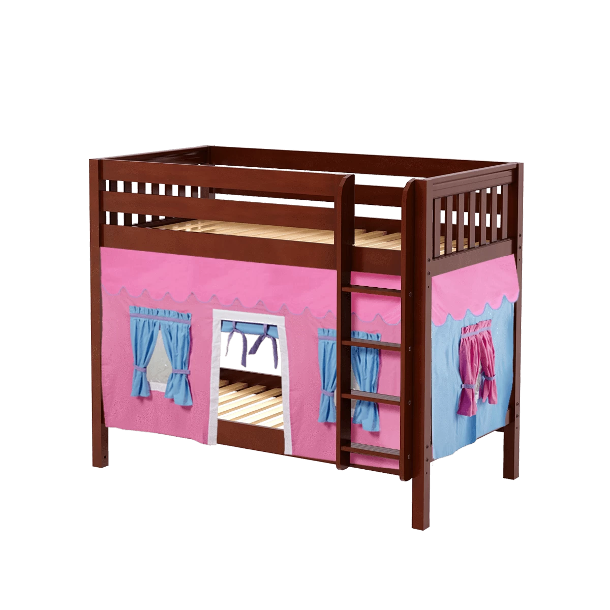 Maxtrix Twin Medium Bunk Bed With Straight Ladder + Curtain - Image 6