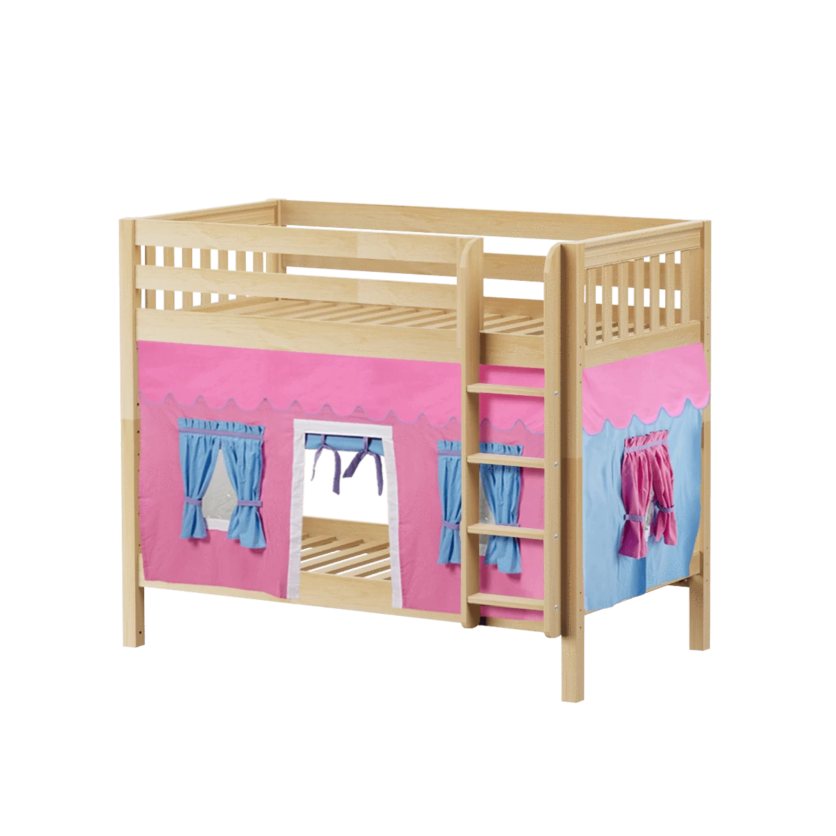 Maxtrix Twin Medium Bunk Bed With Straight Ladder + Curtain - Image 13