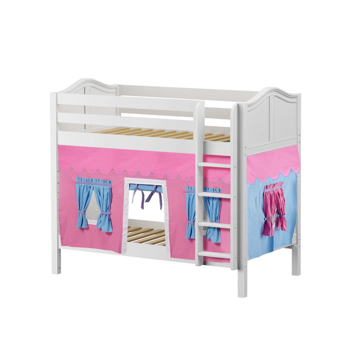 Maxtrix Twin Medium Bunk Bed With Straight Ladder + Curtain - Image 7