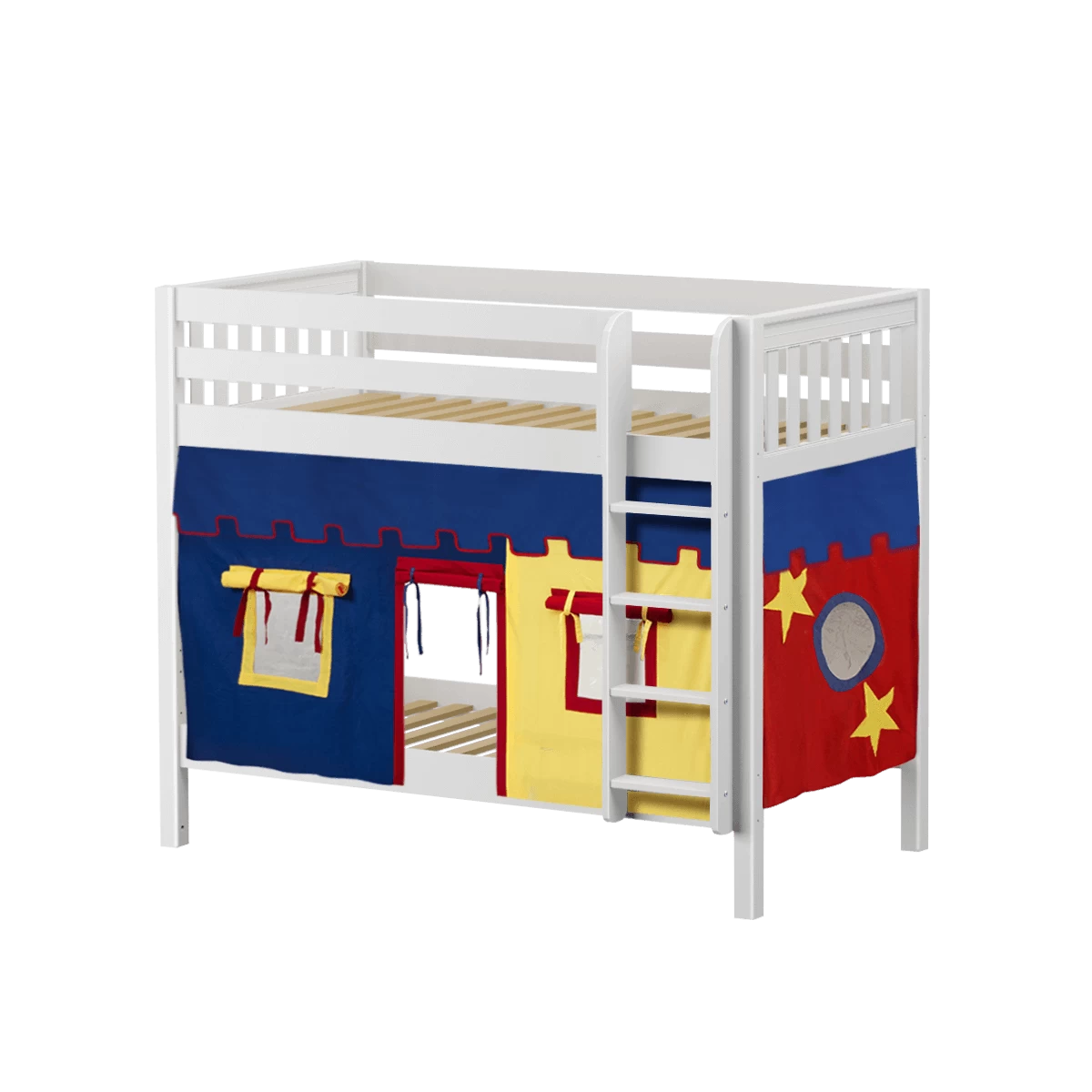 Maxtrix Twin Medium Bunk Bed With Straight Ladder + Curtain - Image 10