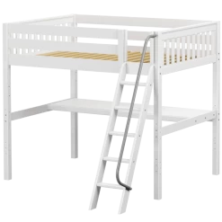 Maxtrix Full XL High Loft Bed With Angled Ladder + Desk