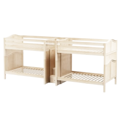 Maxtrix Full High Quadruple Bunk Bed With Stairs