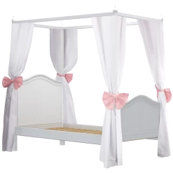 Maxtrix Twin Poster Bed With Corner Fabric