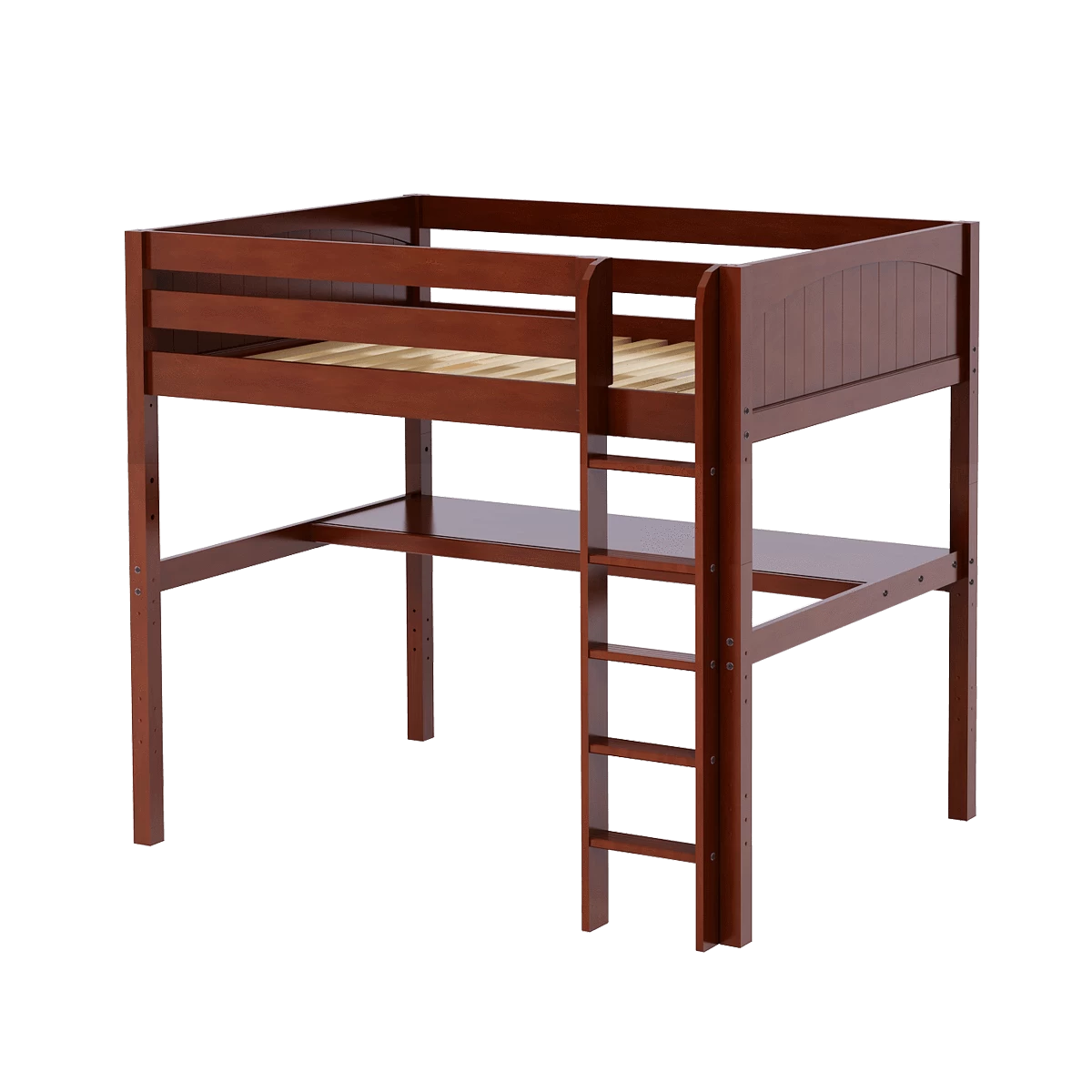 Maxtrix Full High Loft Bed With Straight Ladder + Desk - Image 11