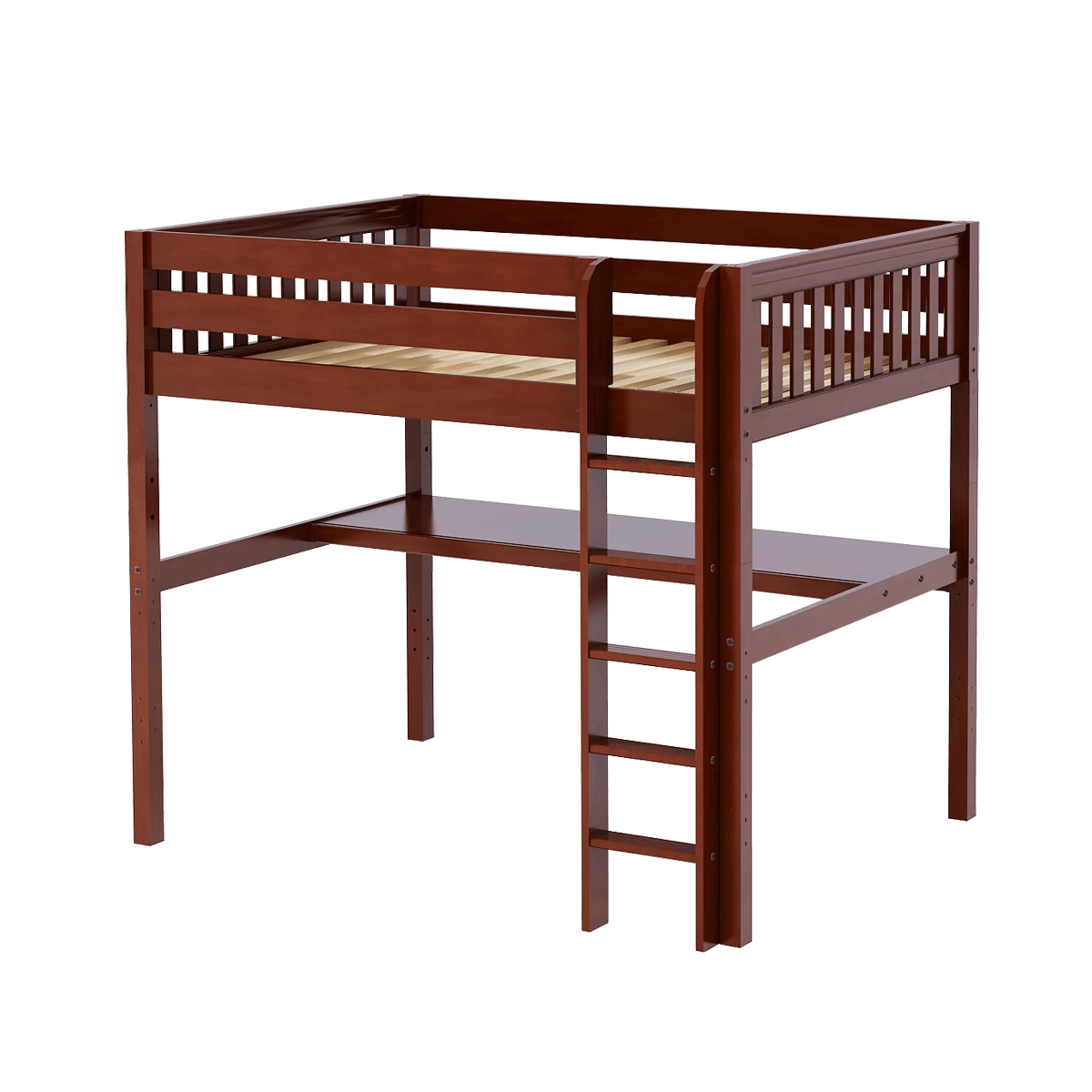 Maxtrix Full High Loft Bed With Straight Ladder + Desk - Image 6