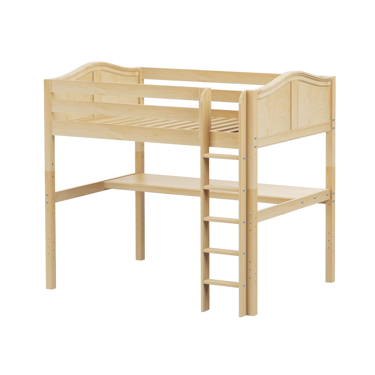 Maxtrix Full High Loft Bed With Straight Ladder + Desk - Image 12