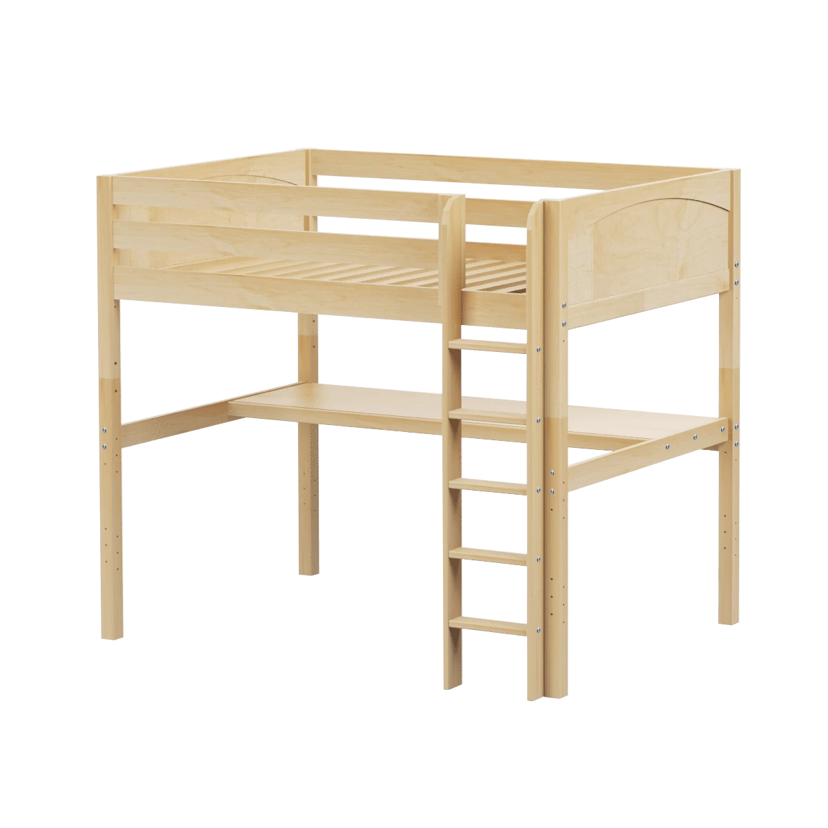 Maxtrix Full High Loft Bed With Straight Ladder + Desk - Image 14