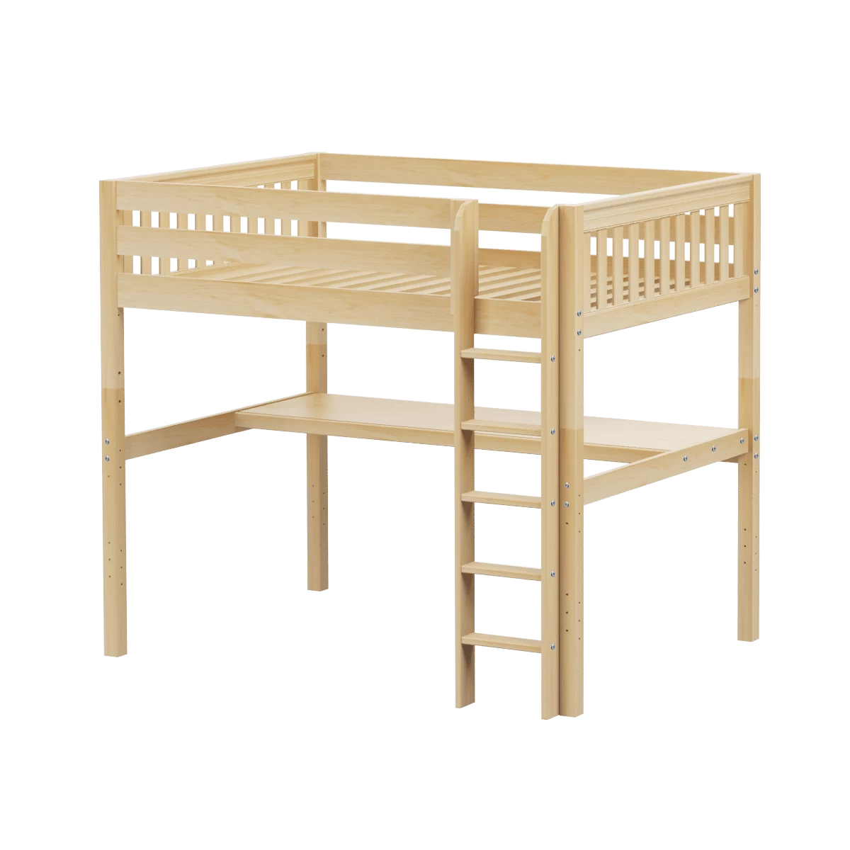 Maxtrix Full High Loft Bed With Straight Ladder + Desk - Image 5