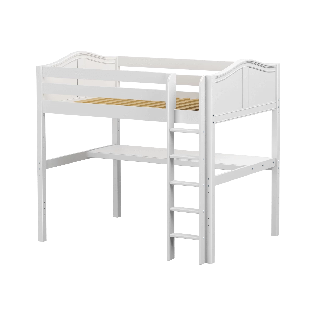 Maxtrix Full High Loft Bed With Straight Ladder + Desk - Image 15