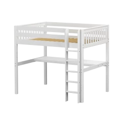 Maxtrix Full High Loft Bed With Straight Ladder + Desk