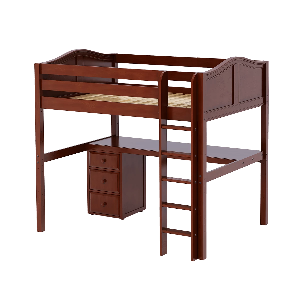 Maxtrix Full High Loft Bed With Straight Ladder + Desk - Image 20