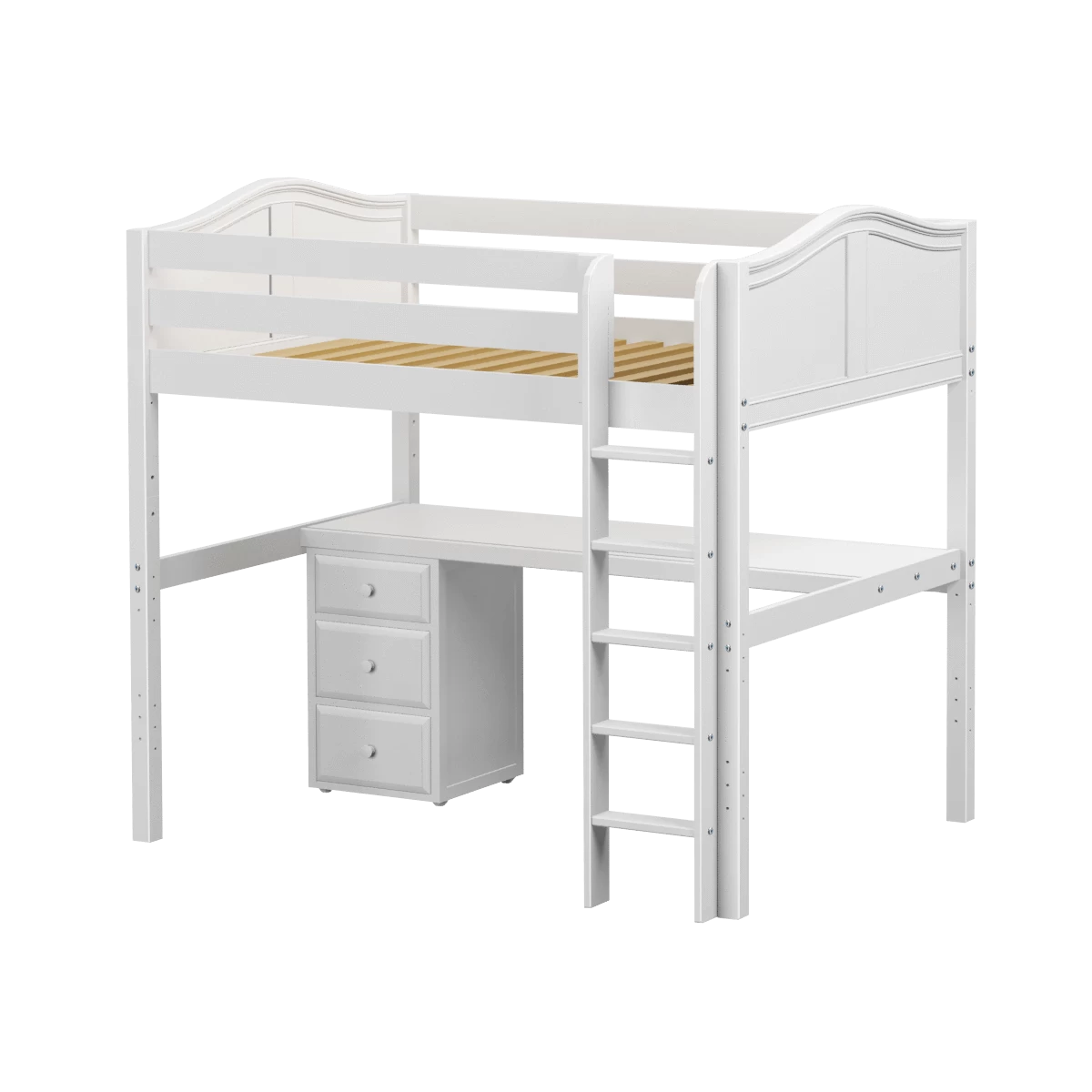 Maxtrix Full High Loft Bed With Straight Ladder + Desk - Image 13