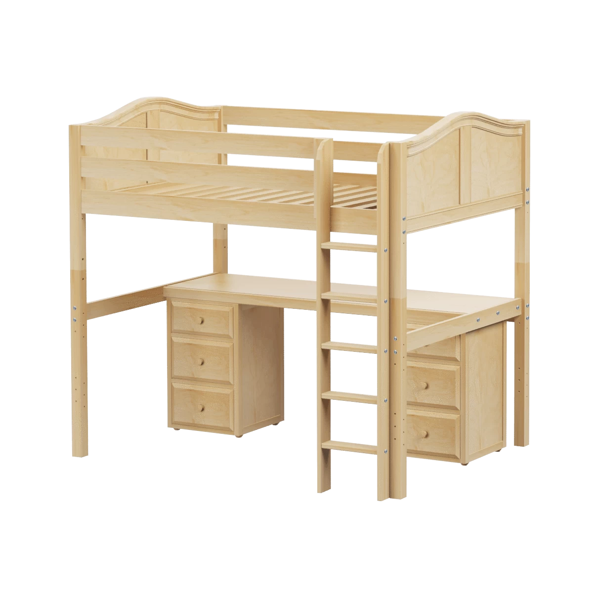 Maxtrix Full High Loft Bed With Straight Ladder + Desk - Image 10