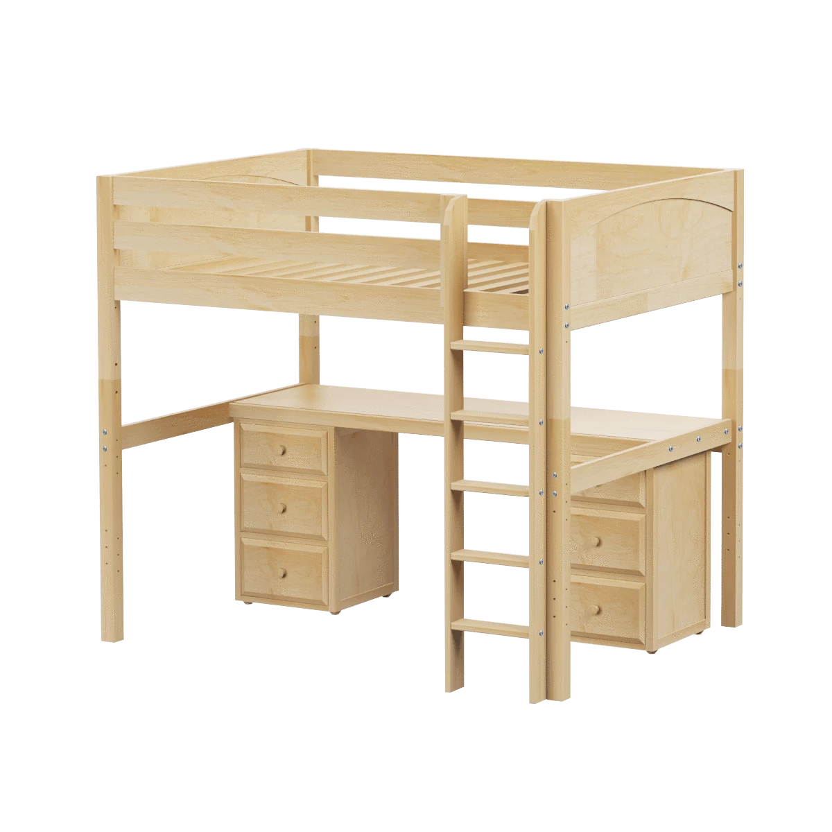 Maxtrix Full High Loft Bed With Straight Ladder + Desk - Image 19
